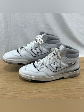 New Balance 650 Men’s Size 14 White Black Grey Hightop Basketball Shoes